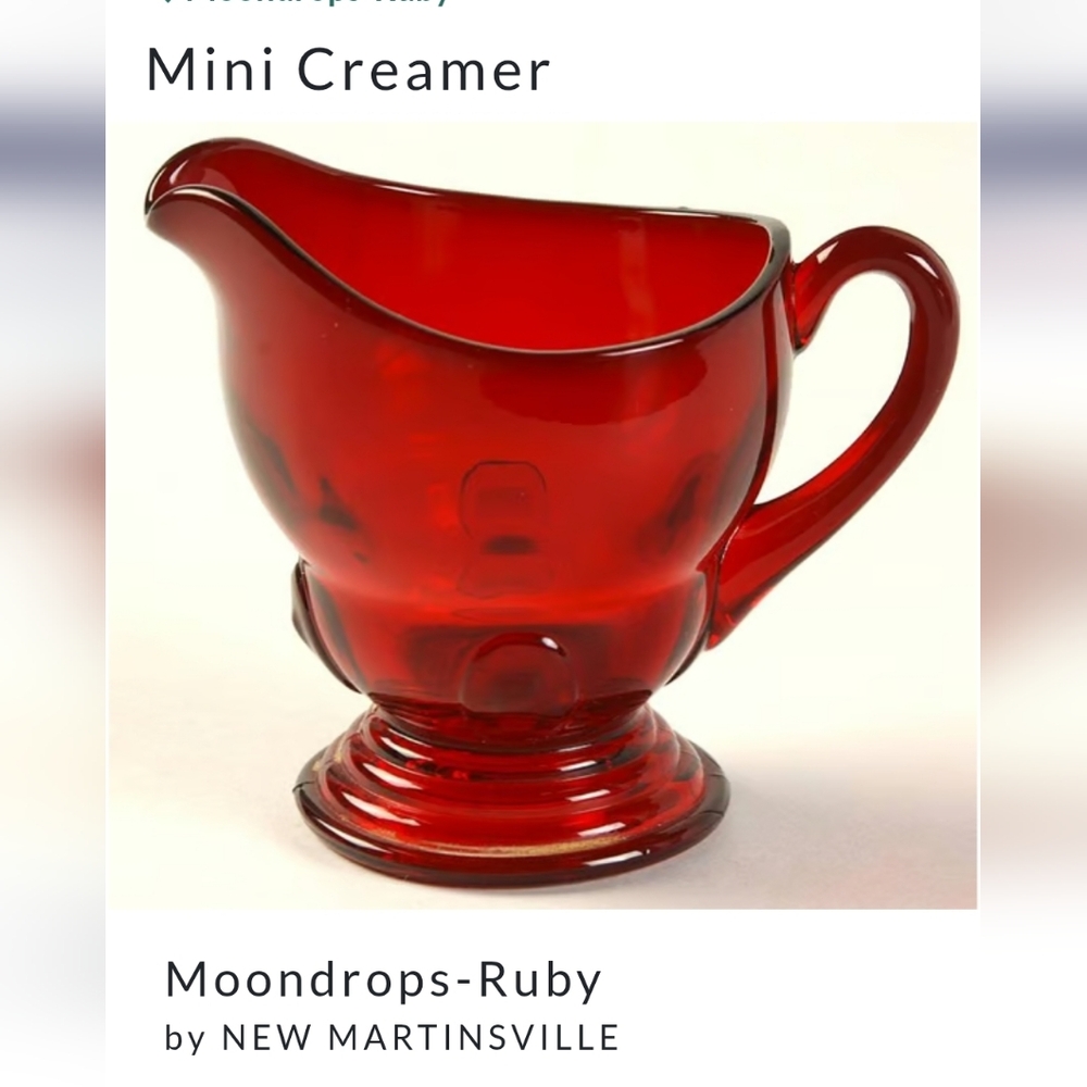 Vintage New Martinsville Ruby Red Mini Creamer - Picture 3 of 12